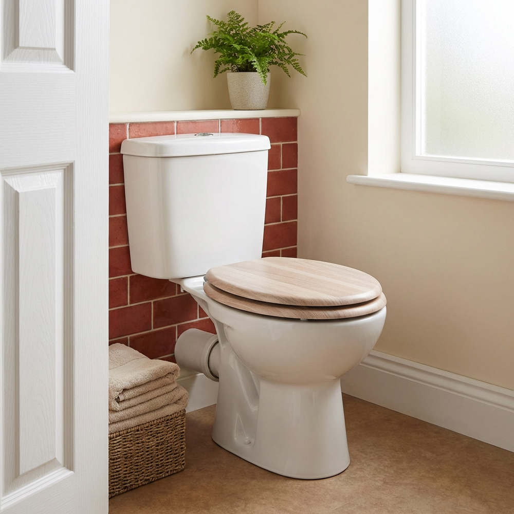 Phantom Oak Wooden Effect Toilet Seat Image 6