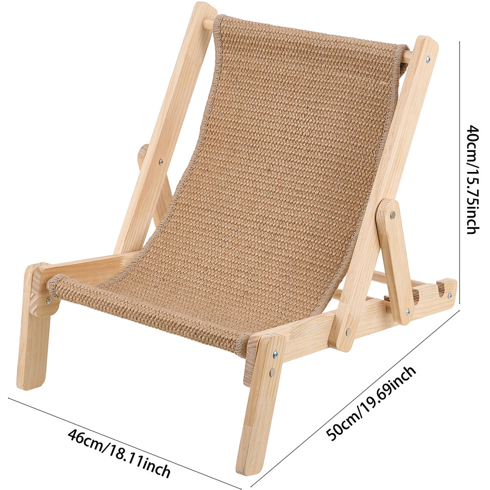 H&O Direct Sisal Adjustable Cat Scratching Lounger Image 6