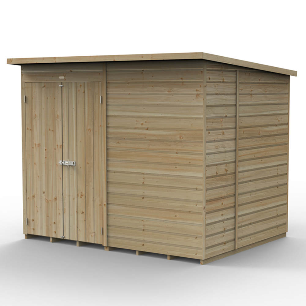 Forest Garden 8 x 6ft Beckwood Double Door Pent Shed Image 3