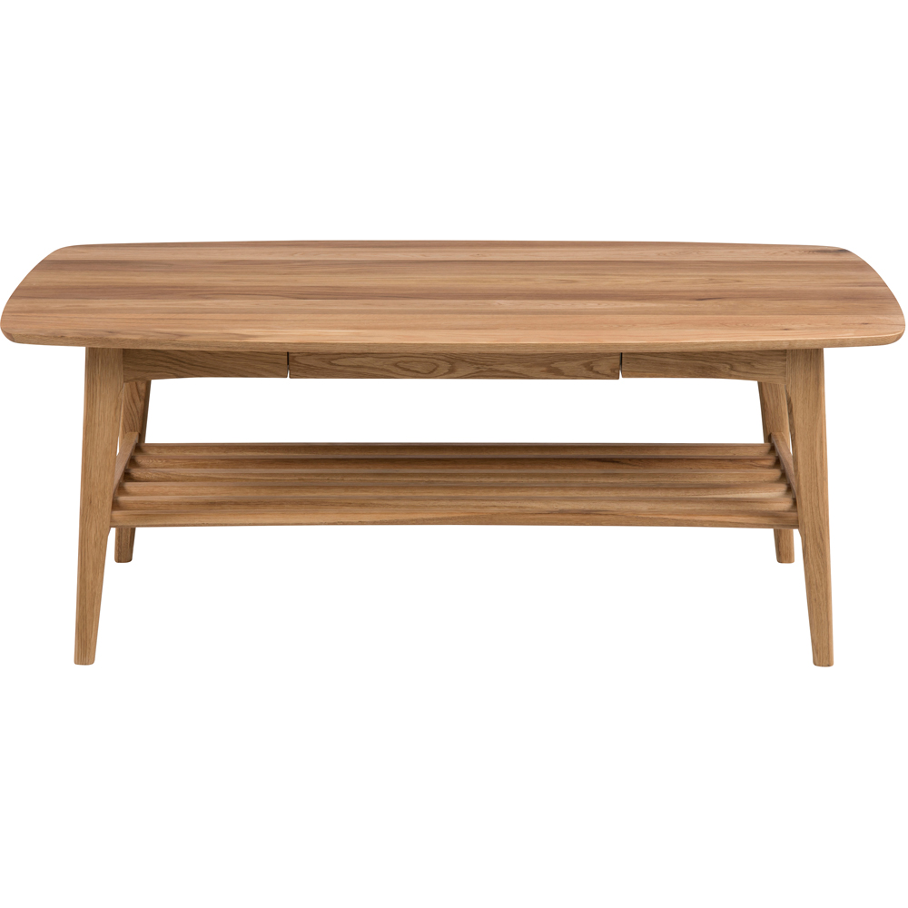 Florence Emma Single Drawer Single Shelf Oak Coffee Table Image 3