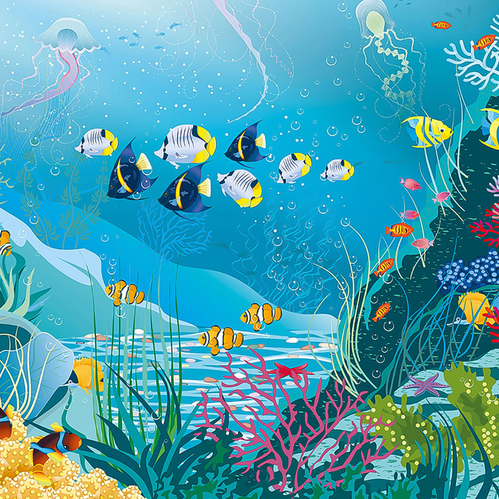 Origin Murals Under The Sea Adventure Blue Wall Mural Image 2