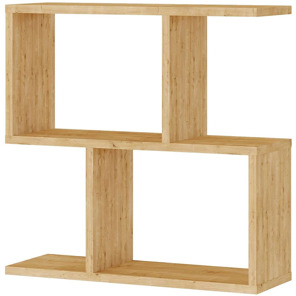 Decortie Homemania 4 Shelf Oak Wooden Side Table Image 2