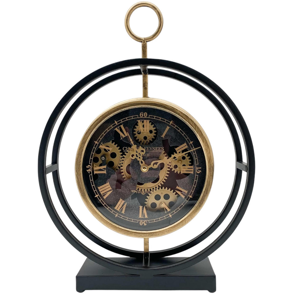 Acacia Home Black Mantel Clock 30cm Image 1