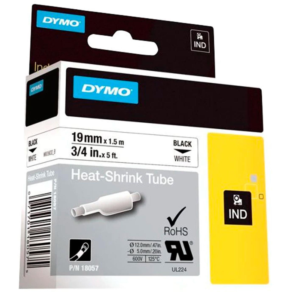 DYMO RhinoPRO Industrial Heat Shrink Black on White Label Tube 19mm x 1.5m Image 5