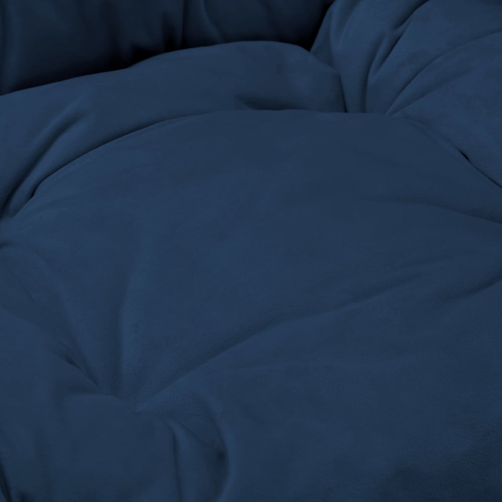 Home Detail Mellow Blue Velvet Lazy Chair Image 4