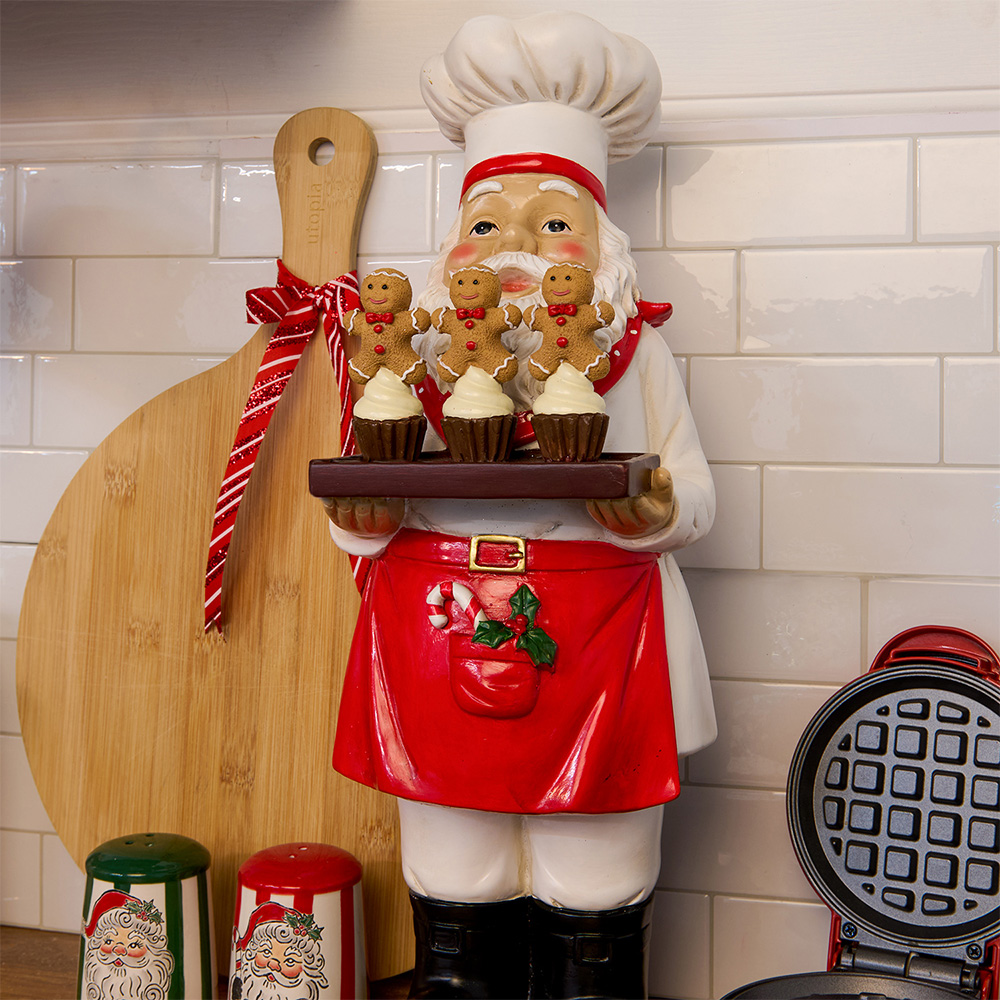 Chef Santa Polyresin Ornament Image 2