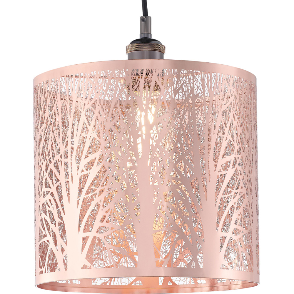 Happy Homewares Polished Copper Metal Forest Pendant Shade Image 3