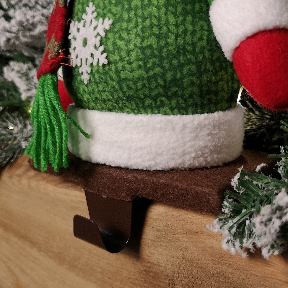Samuel Alexander Red Plush Christmas Snowman Stocking Holder 28cm Image 5