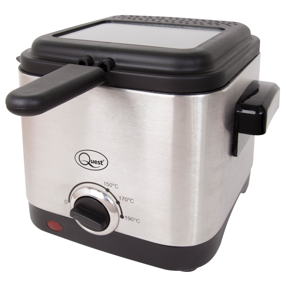 Quest Brushed Stainless Steel 1.5L Deep Fryer Image 1