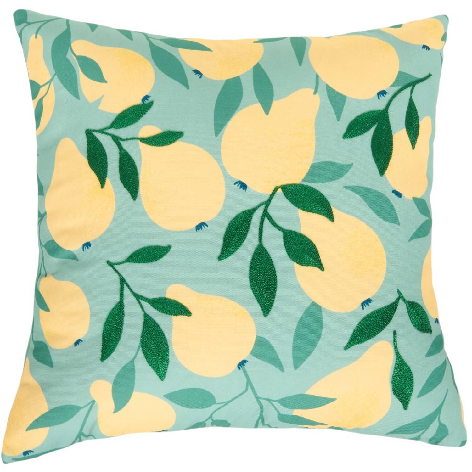 Outdoor Pears Cushion Green Image 1