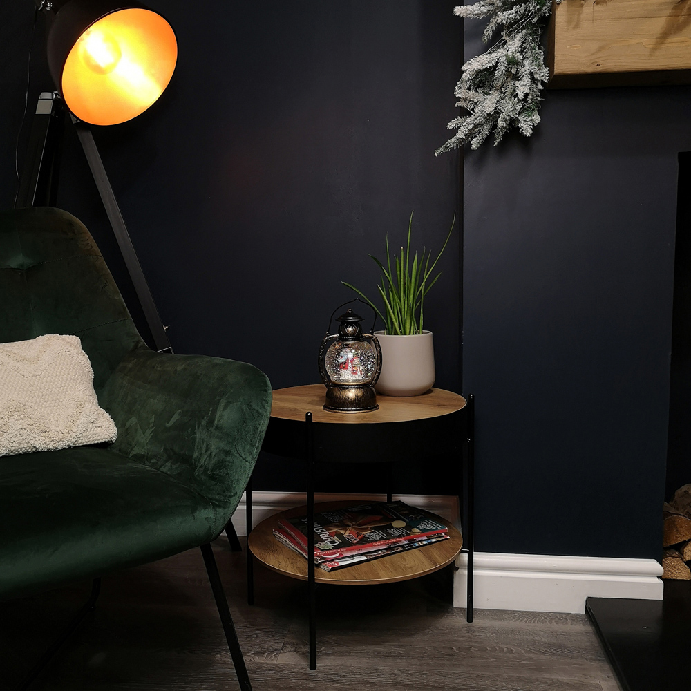 Samuel Alexander Snowy Snowman LED Christmas Water Spinner Antique Lantern 20cm Image 6