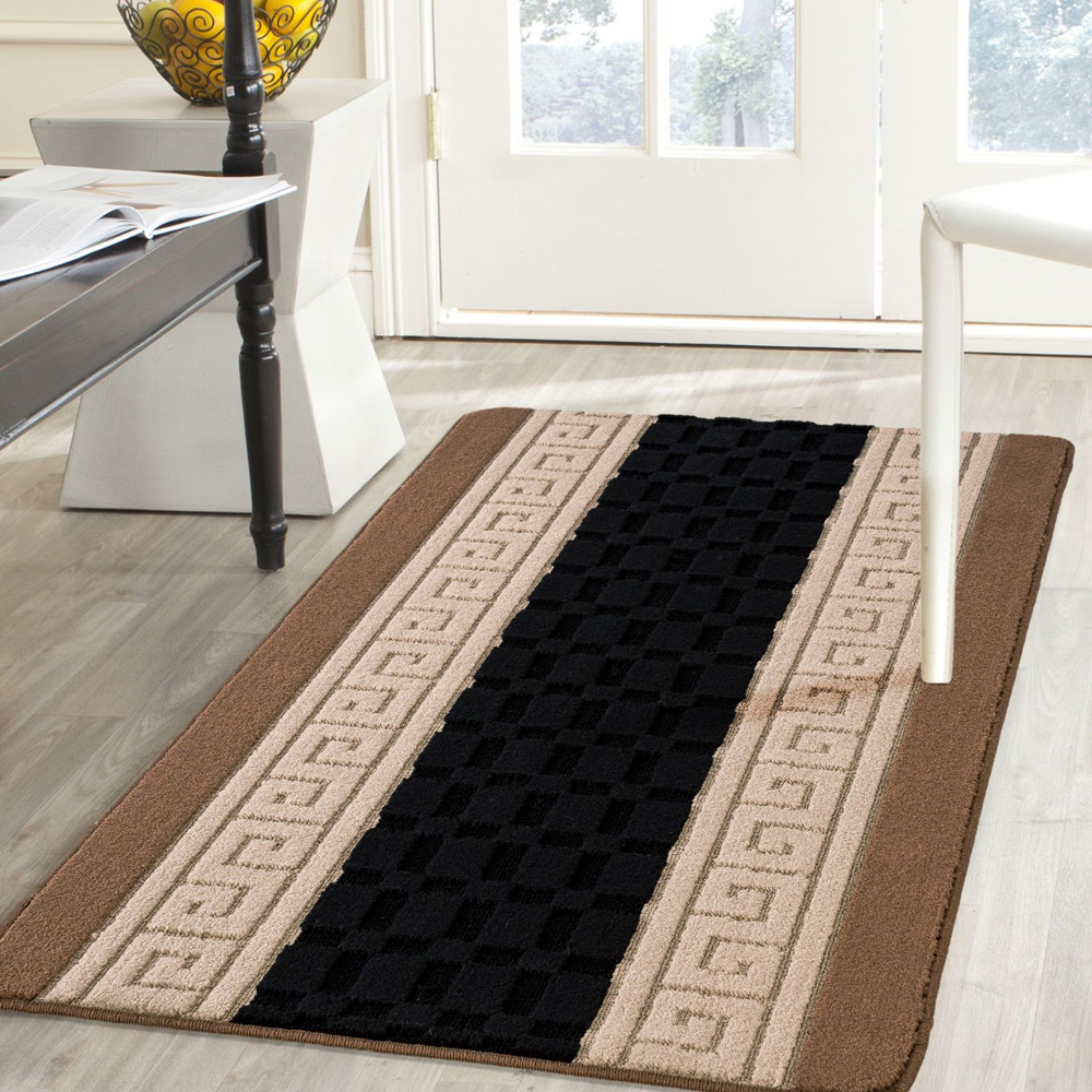 Smart Living Beige and Black Gel Back Non-Slip Mat 60 x 220cm Image 2