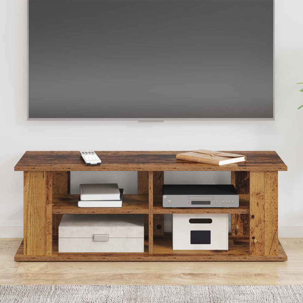 vidaXL 2 Shelf Old Wood TV Stand Image 1
