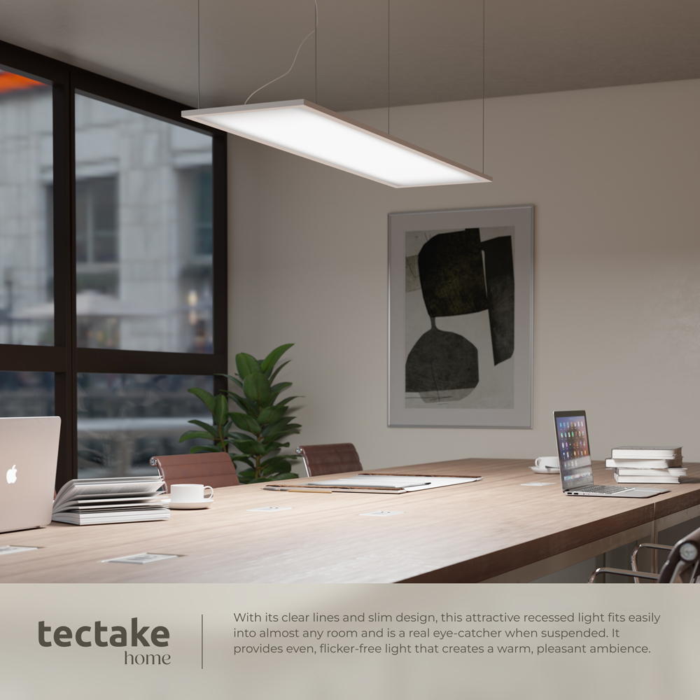 tectake Lucerna 36W 3000K Ultra Slim Warm White LED Panel Light 29.5 x 119.5cm Image 5