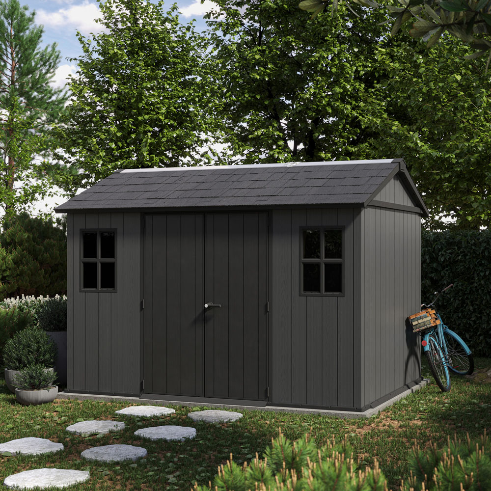 Keter Newton Plus 7.5 x 11ft Grey Steel Double Wall Shed Image 6