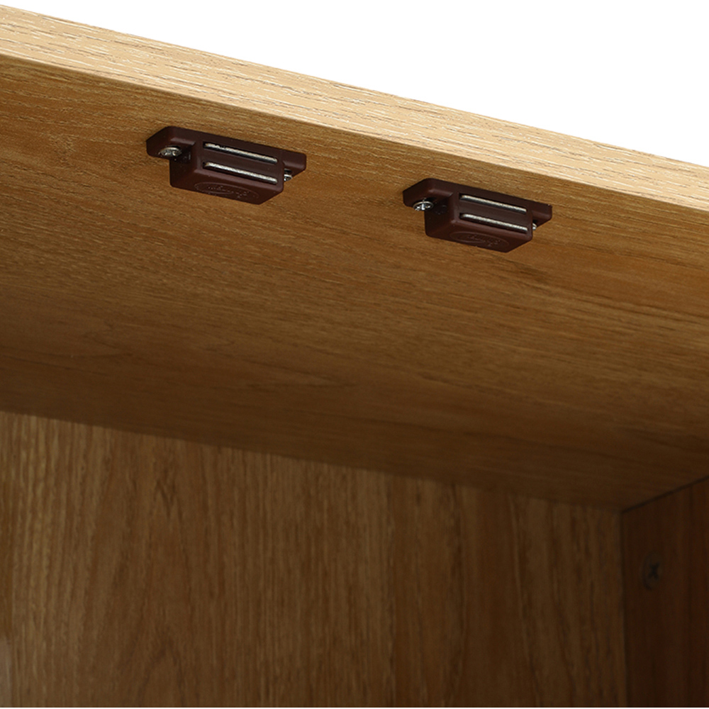 Living and Home 2 Door 4 Shelf Rattan Bookshelf Image 7