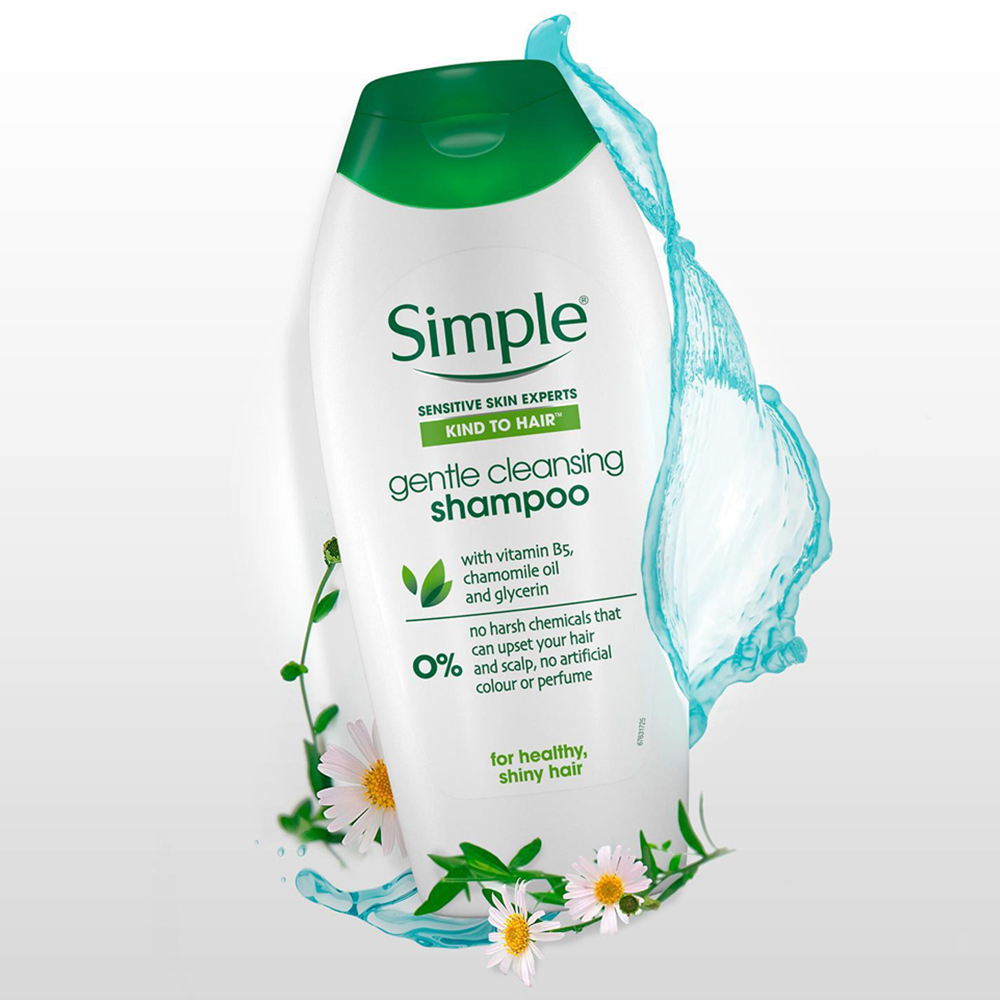 Simple Kind to Hair Gentle Care Shampoo and Conditioner 400ml 3 Pack Image 5