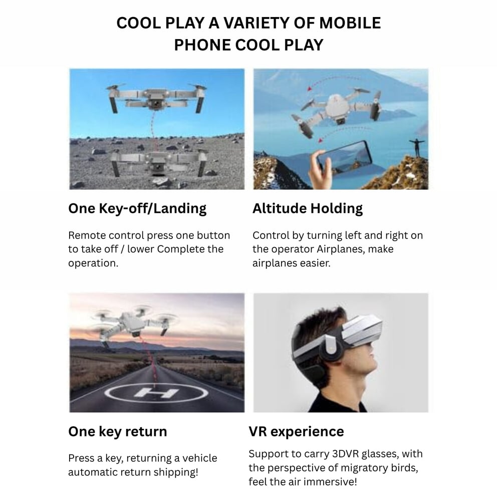 Alivio 4K Wi-Fi Rechargeable Quadcopter Drone with Battery and Foldable Arms Image 3