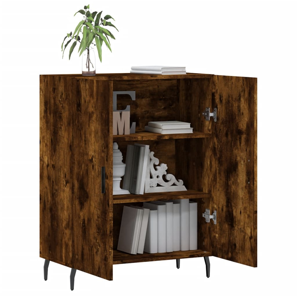 vidaXL 2 Door Smoked Oak Sideboard Image 4