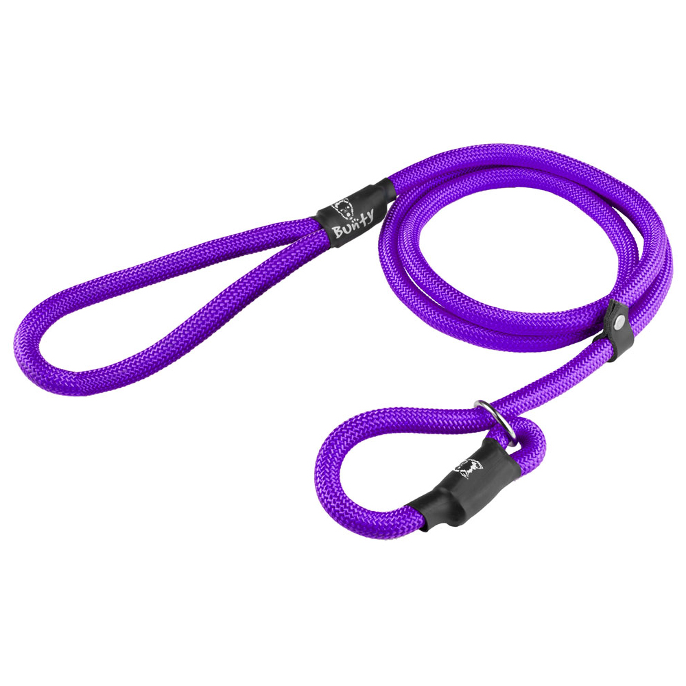 Bunty Extra Large 12mm Slip On Purple Rope Dog Lead Image 1