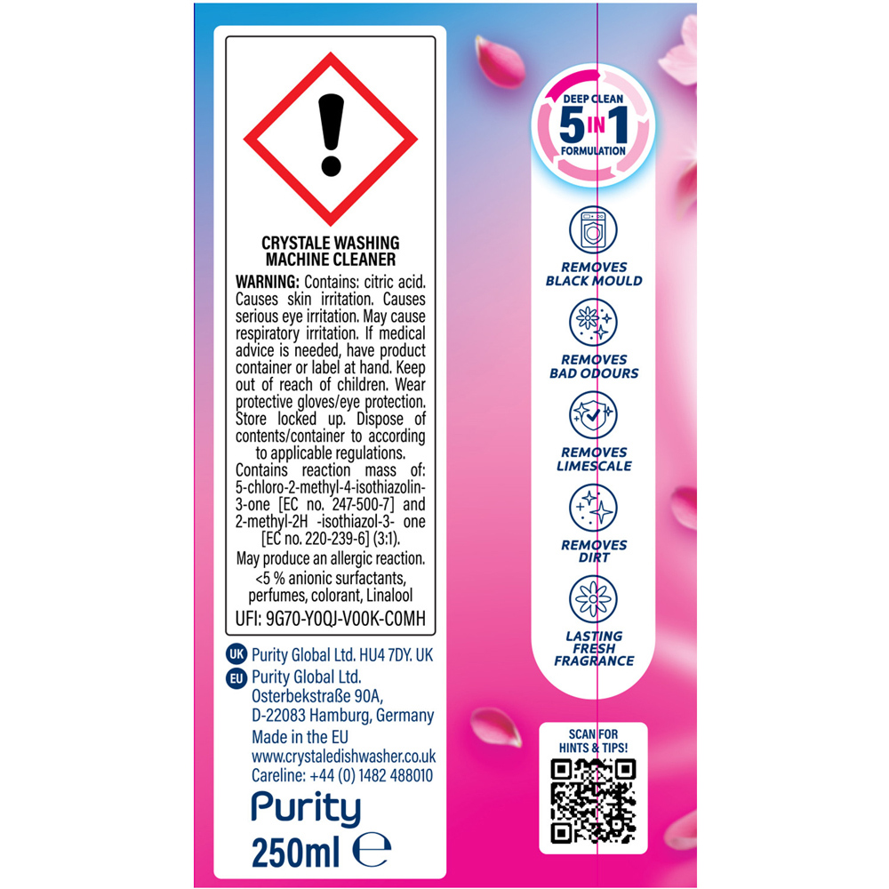 Crystale 5 in 1 Double Dose Washing Machine Cleaner Image 3