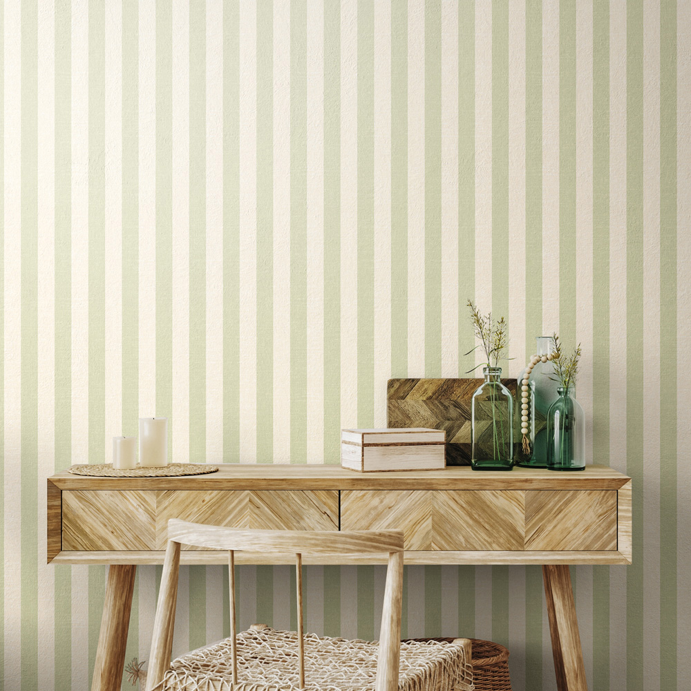 Hoopla Walls Elegance Shadow Stripe Linden Wallpaper Image 2