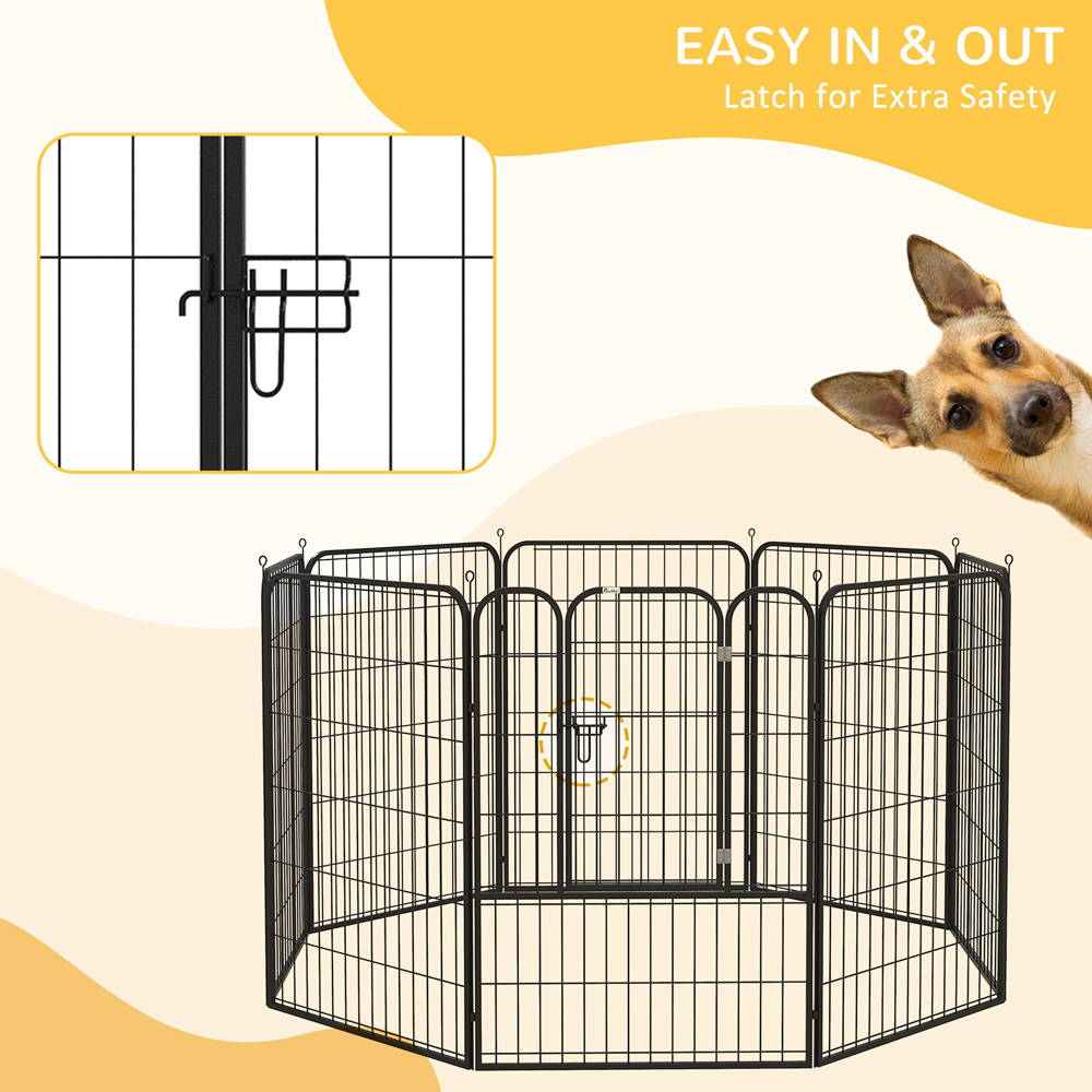 PawHut Metal Small Animal Hutch Playpen Image 5