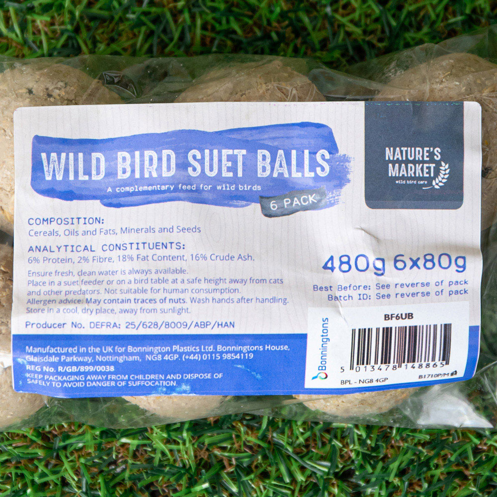 Samuel Alexander Bird Wildlife Nutritional Suet Fat Balls 6 Pack Image 7