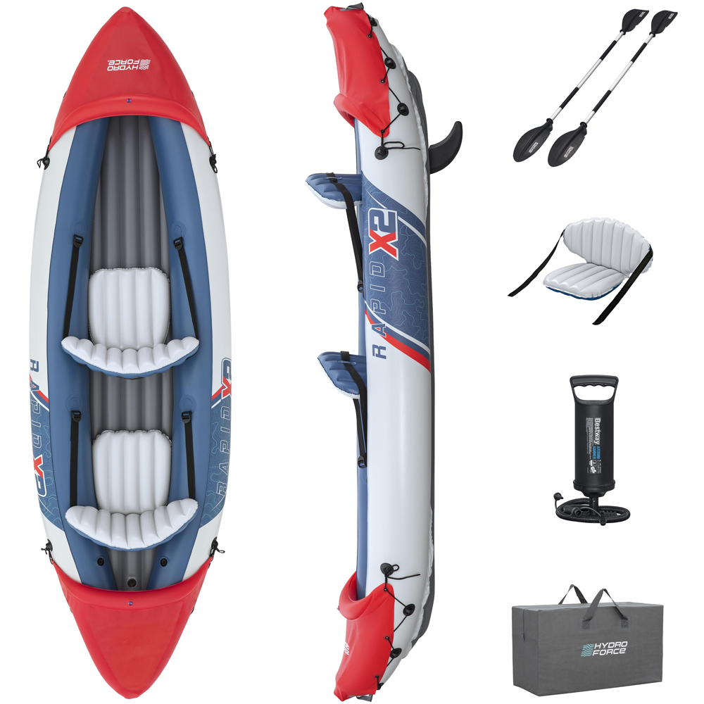 Bestway Hydro Force Rapid X2 2 Person Inflatable Kayak Set Image 3