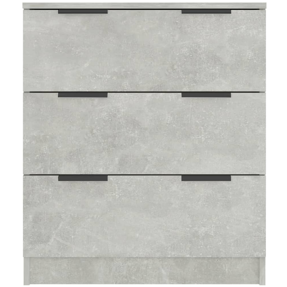 vidaXL 3 Drawer Concrete Grey Sideboard Image 5