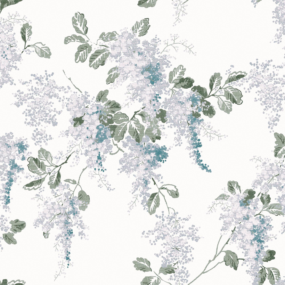 Laura Ashley Mirabelle Pale Seaspray Wallpaper Image 1