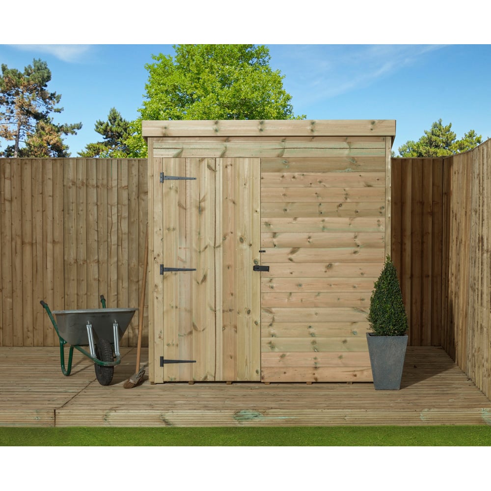 Empire Sheds 1000 7 x 3ft Door Tongue and Groove Pent Garden Shed Image 3