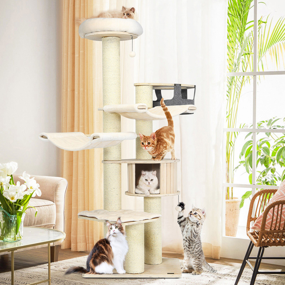 Costway Multi Level Cat Tree Tower 197cm Image 4