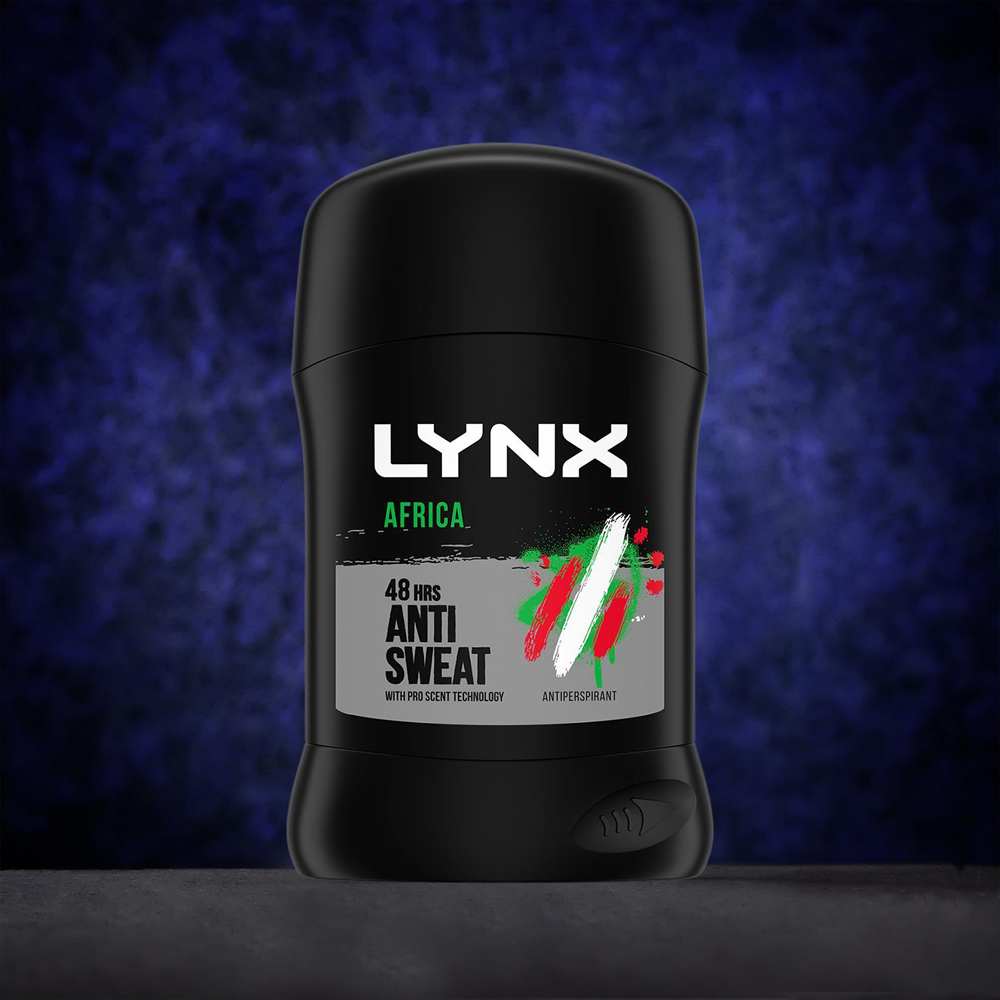 Lynx Africa 48H Anti-Sweat Anti-Perspirant Deodorant Stick 50ml 3 Pack Image 6