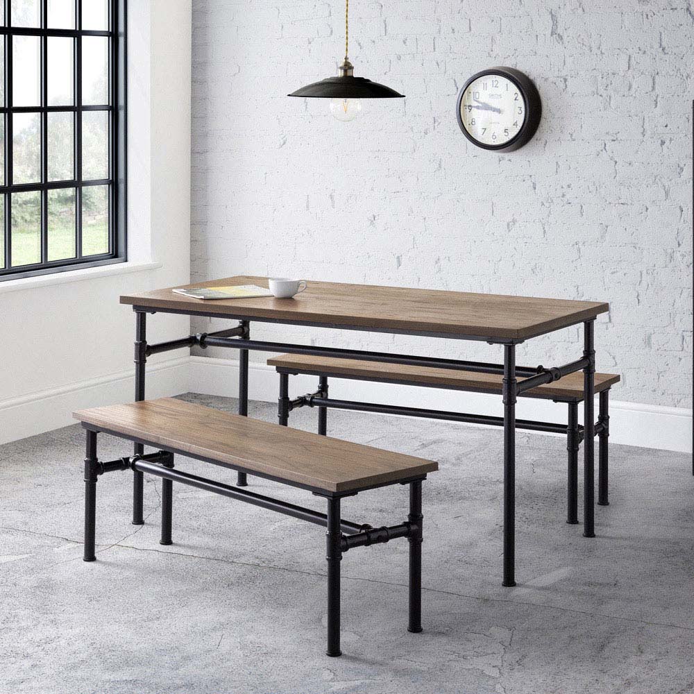 Julian Bowen Carnegie 4 Seater Extending Dining Set Mocha Elm Image 7
