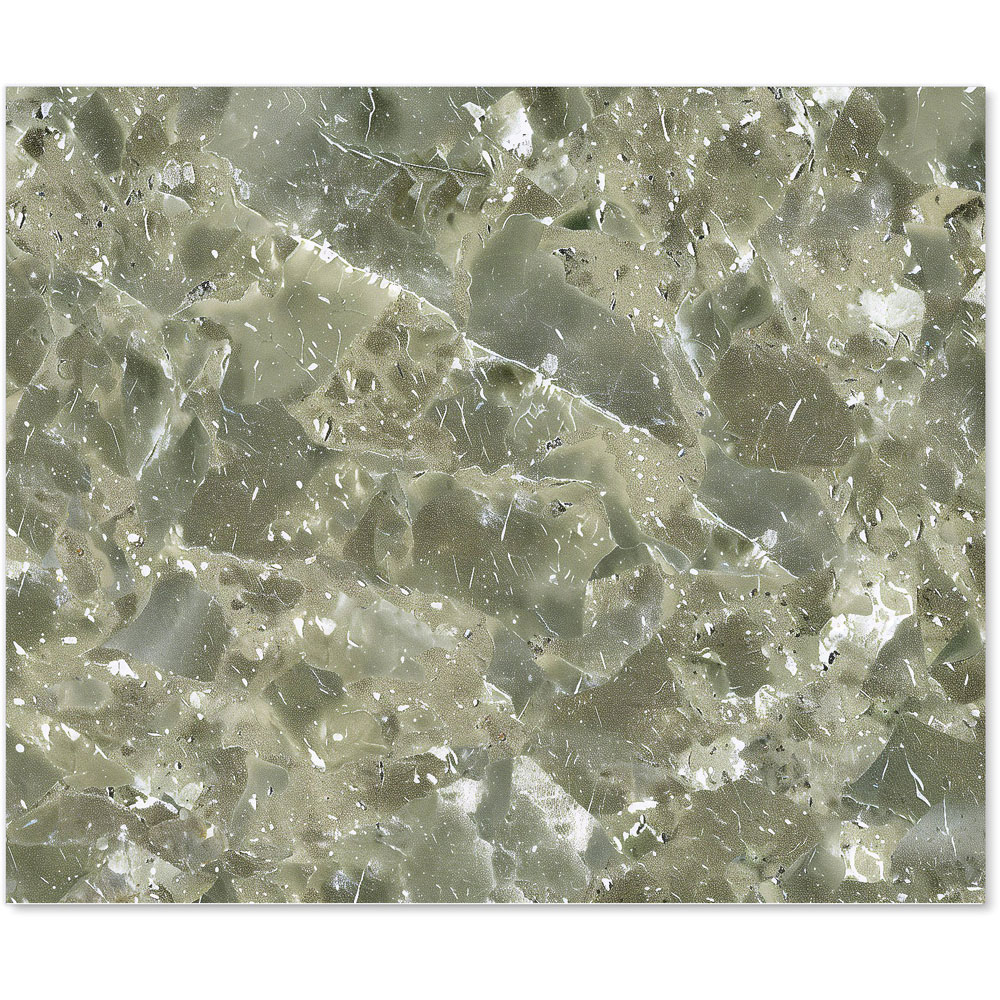 Warren Reed Designer Sage Green Quartz Effect Glass Kitchen Splashback 75 x 90cm Image 2