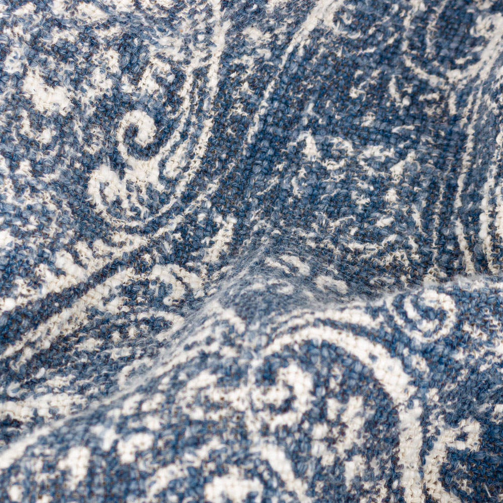 Paoletti Durelle Delph Blue Printed Throw Image 5
