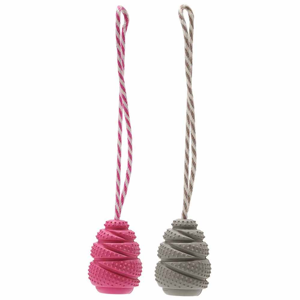 Single Rosewood Rope and Rubber Dog Toy in Assorted styles Image 1