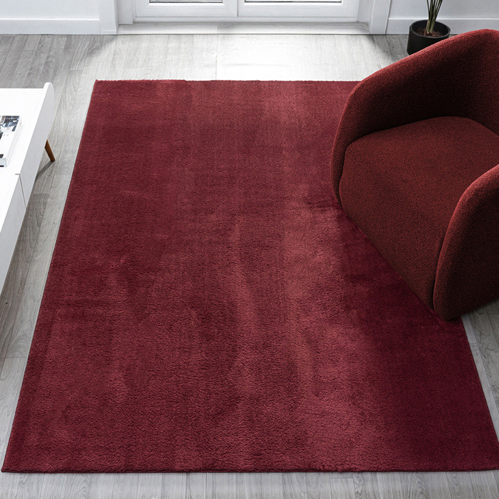 Desire Rugs Comfy Red Anti Slip Felt Backing Rug 60 x 100cm Image 2