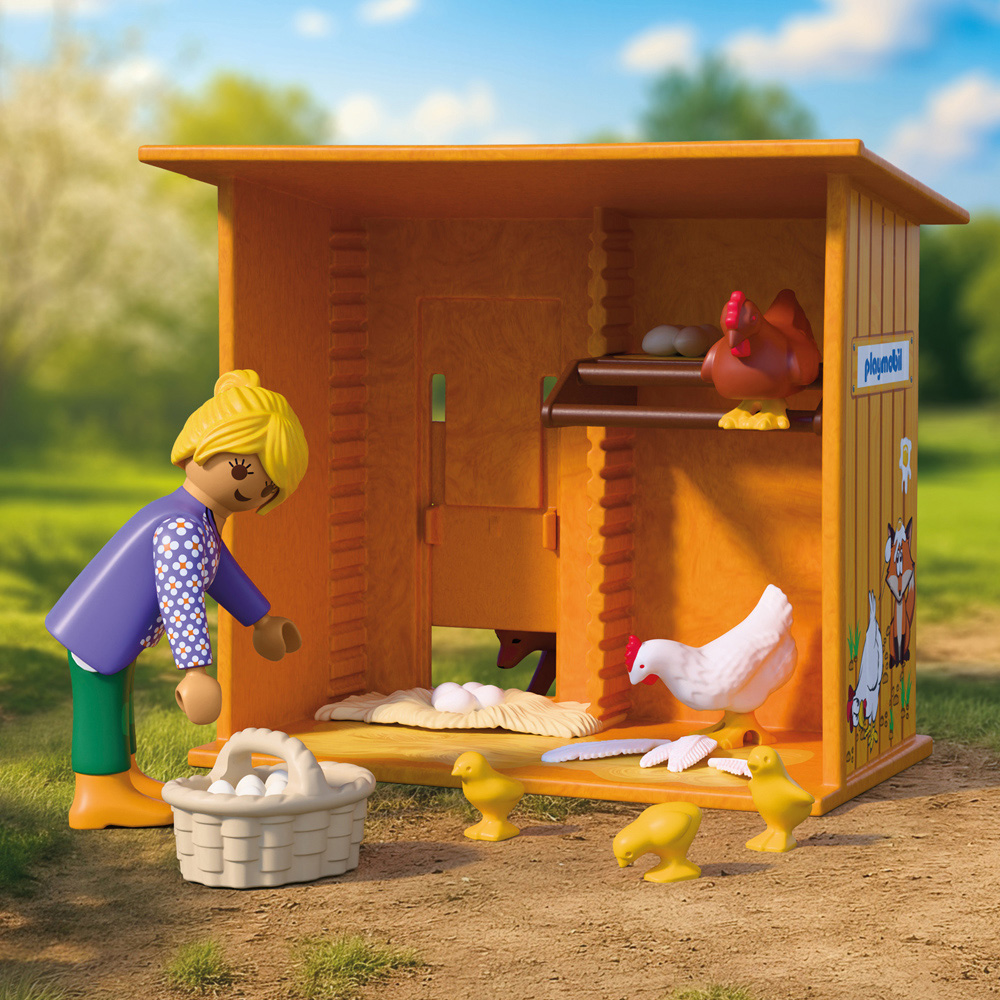 Playmobil Country Young Shepherd Chicken Coop Playset 39 Piece Image 7