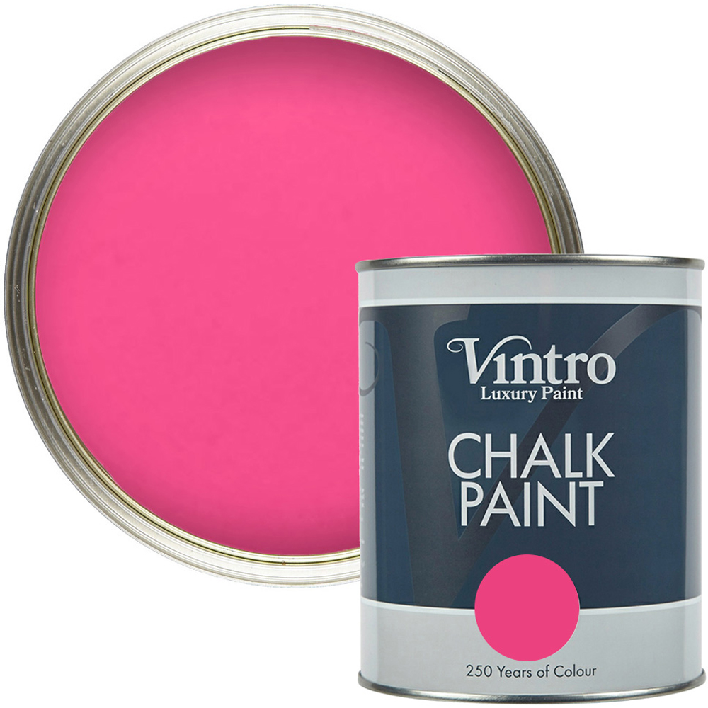 Vintro Paint Deptford Pink Matt Finish Chalk Paint 1L Image 1