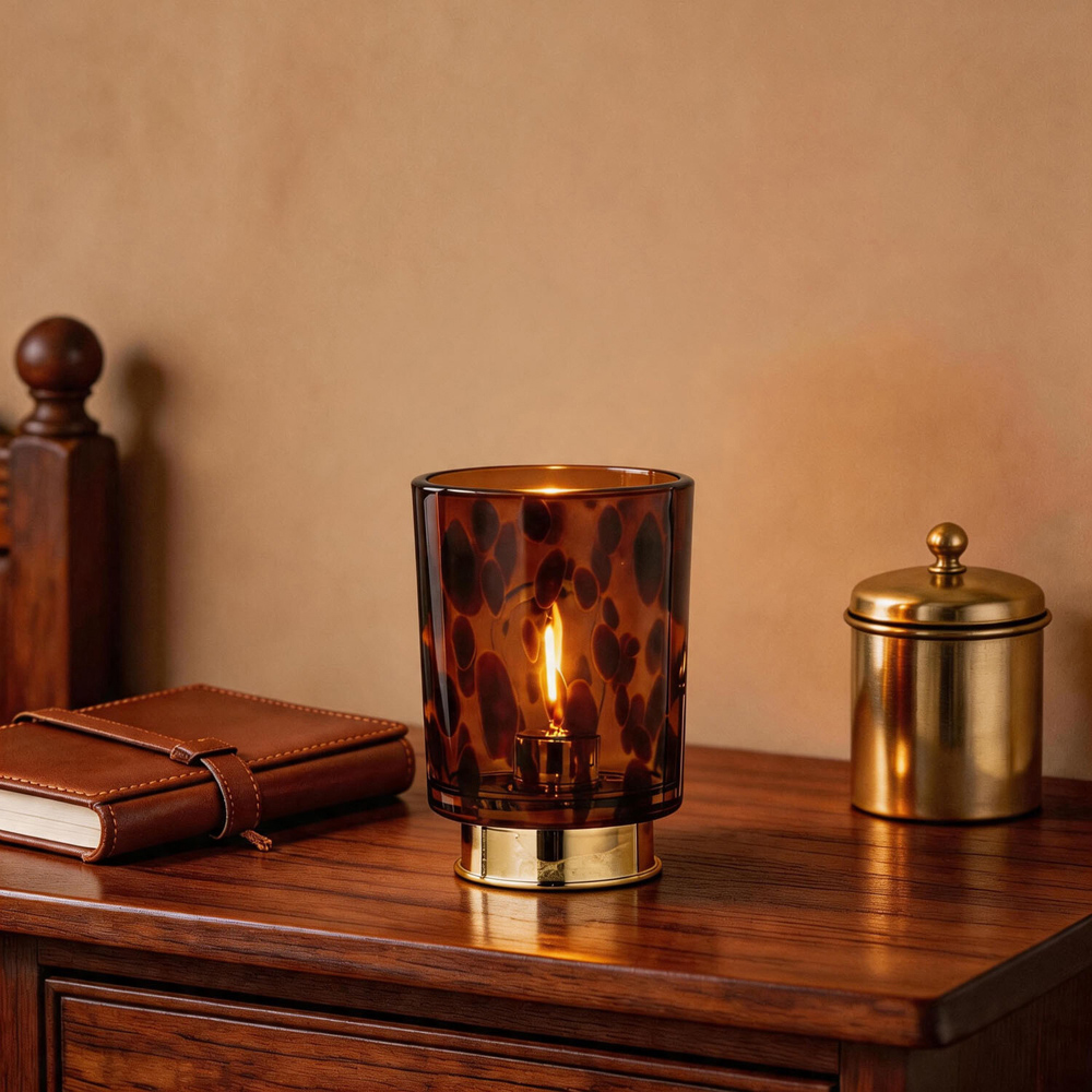 Tortoiseshell Battery-Operated Light Brown Image 5