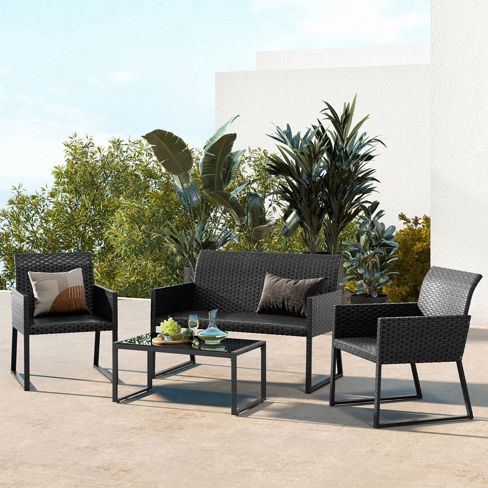 Costway 4 Seater Wicker Patio Furniture Set Image 4