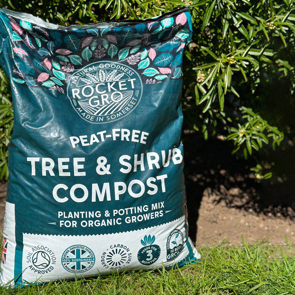 RocketGro Organic Approved Peat-Free Tree and Shrub Compost Bag 50L 2 Pack Image 2