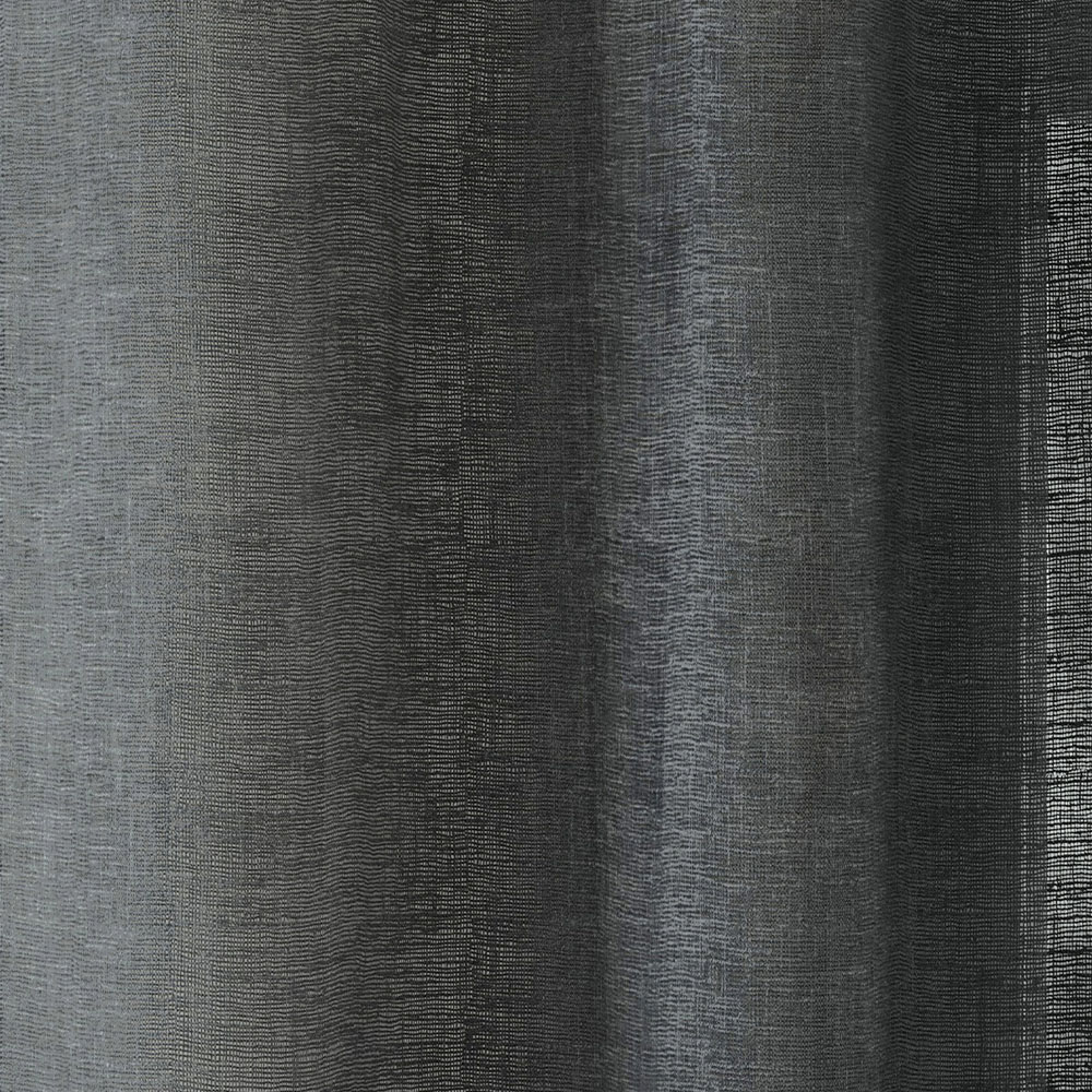 Tyrone Textiles Rhodes Charcoal Linen Look Rod Pocket Voile Panel Curtains 140 x 137cm Image 3