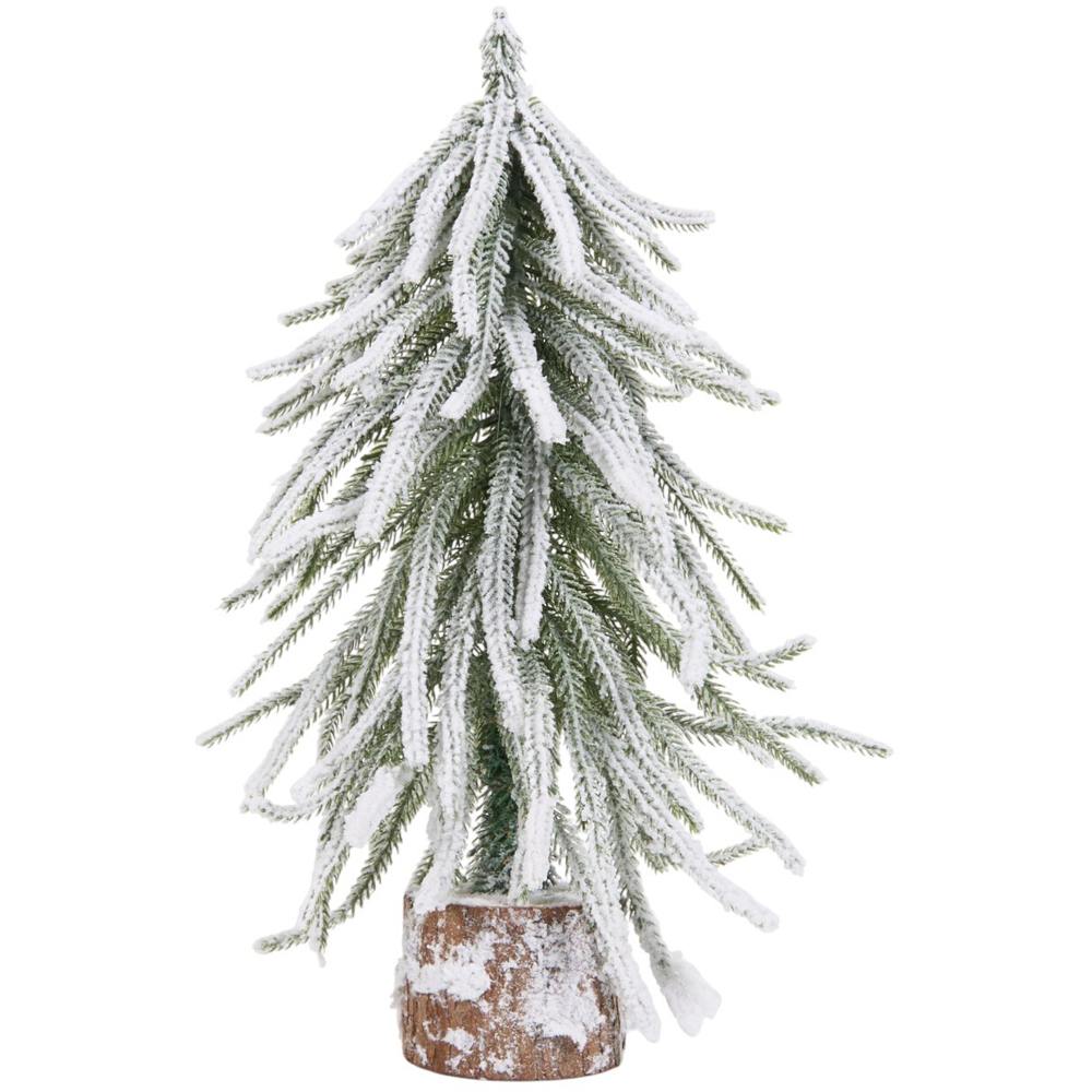 Scandi Downswept Tree - White and Green Image 2