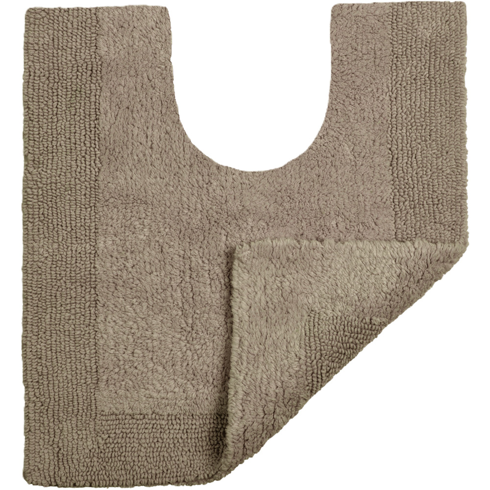 Allure Bath Fashions Elegance Mocha Reversible Pedestal Mat 53 x 55cm Image 3