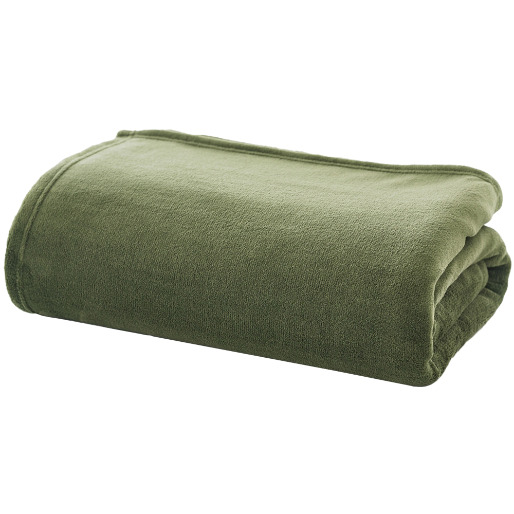 Deyongs Olive Snuggle Touch Throw 140 x 180cm Image 1