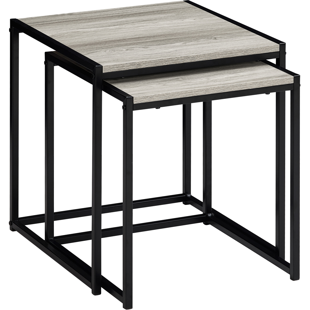 VIDA DESIGNS Brooklyn Grey Nest of Tables Set of 2 Image 2