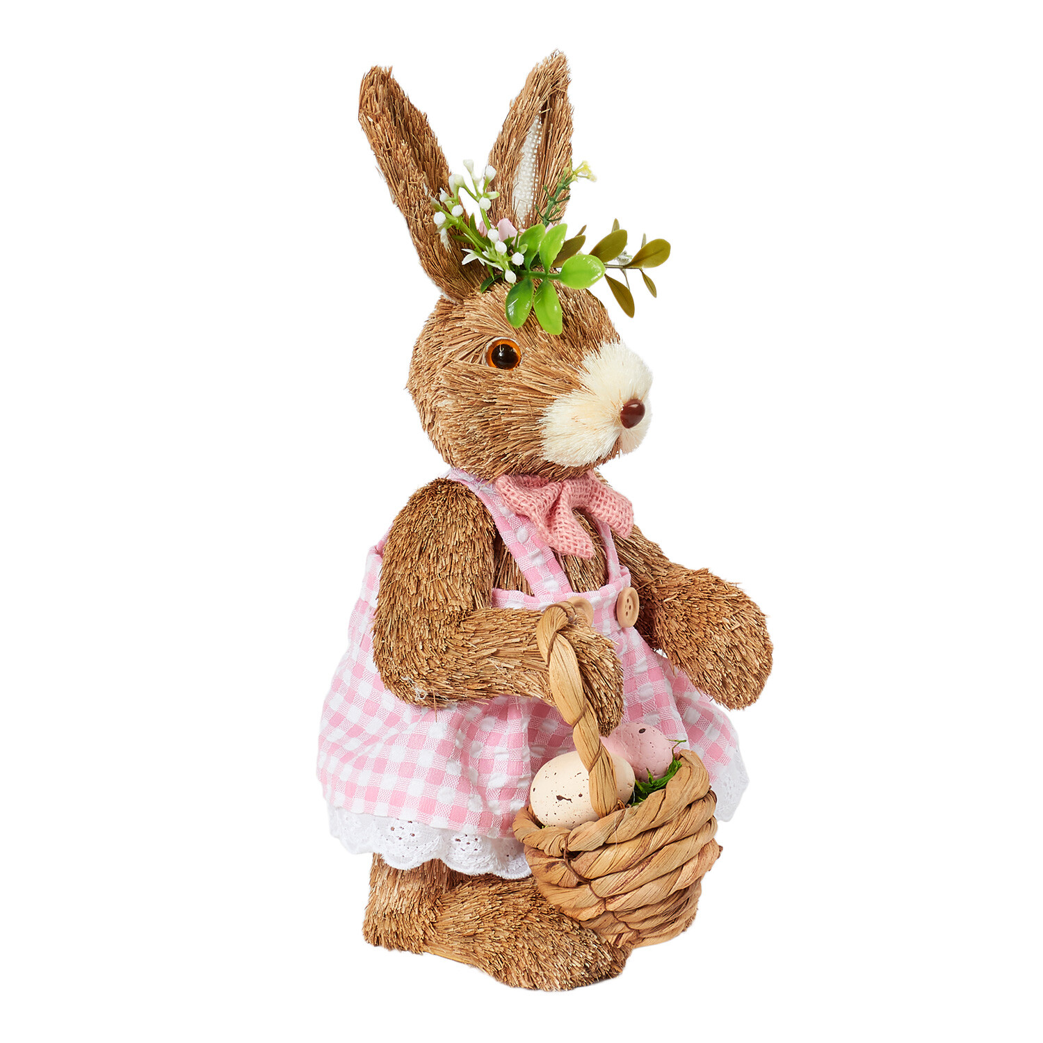 Single Brown Wicker Easter Bunny Decoration in Assorted styles Image 3